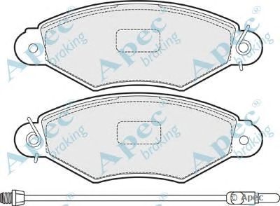 APEC BRAKING pad1505 -  Комплект тормозных колодок, дисковый тормоз